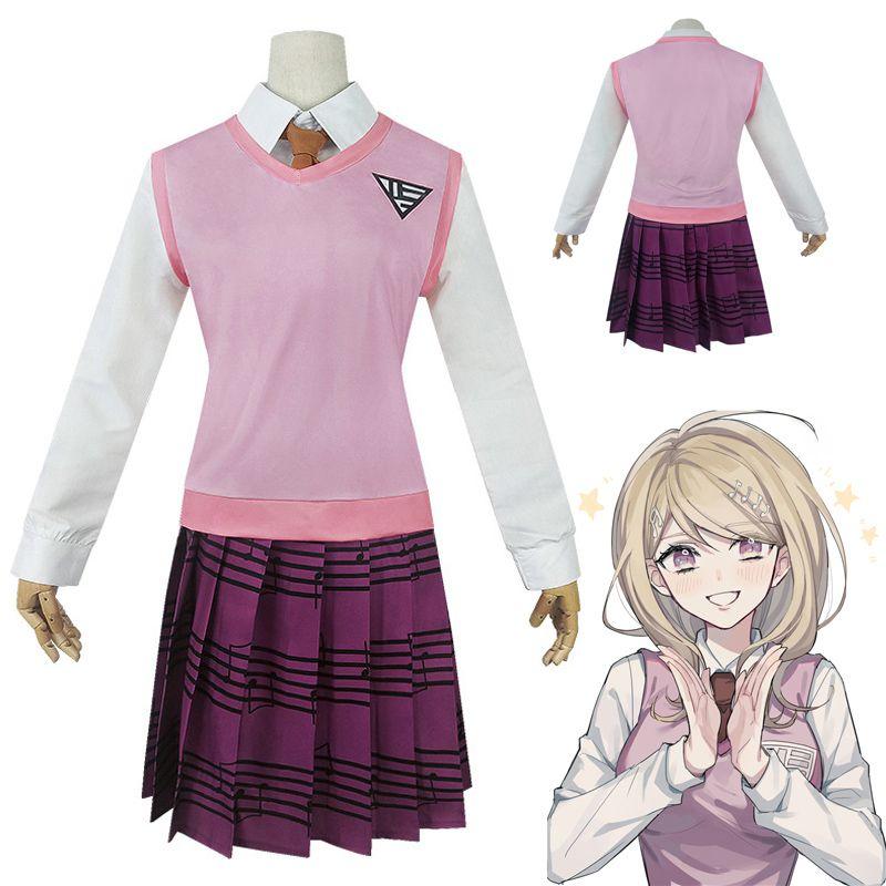 Danganronpa V3 Akamatsu Kaede Cosplay Costume Full Set Exquisite Uniform Design