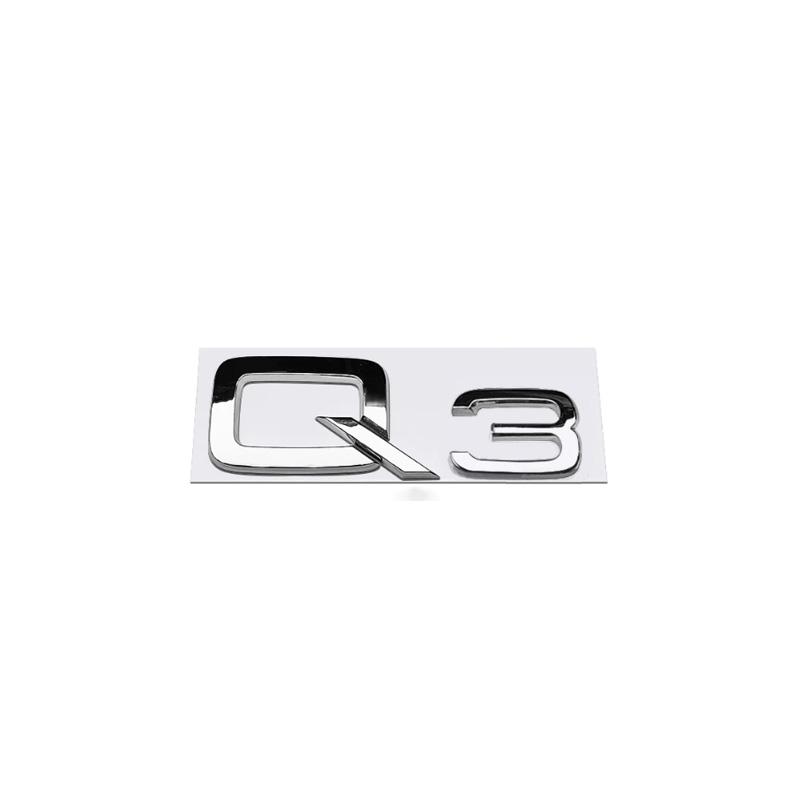 2026 3D ABS Chrome Black Car Letters Q3 Q5 Logo Rear Trunk Badge Emblem Decals For Audi TFSI Q3 Q5 8U 8R 80A Auto Accessories