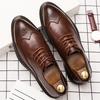 Formal Oxford Brogues Leather Shoes Men Classic Men's Dress Shoes Wedding Casual Business Social Leather Shoes Male