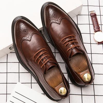 Brogues Kožené boty Pánské Klasické Pánské společenské boty Formální Kancelářské Svatba Boty Pro Muže Neformální Business Boty