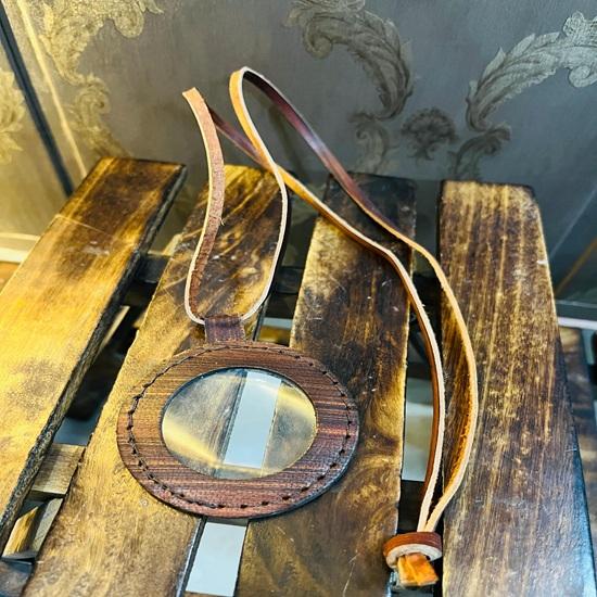 

Nautical Leather Strap Necklace Magnifying Glass Fathers Mothers Wedding Anniversary Christmas Birthday Gift