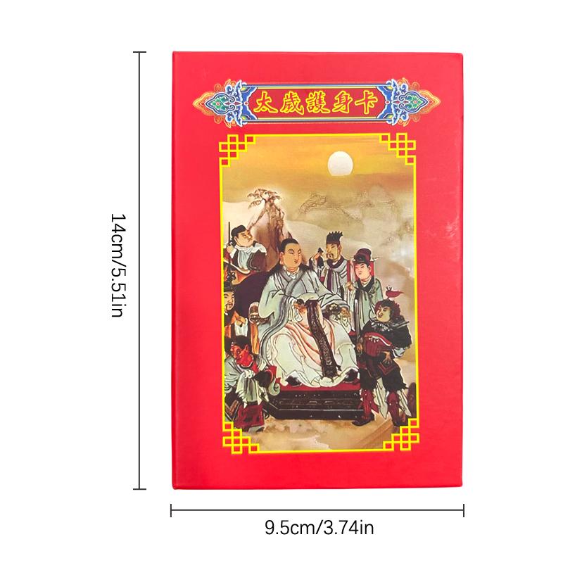 New Horse Year Tai Sui Card With Cover Feng Shui Blessing Card Amulet Safety Wealth Includes Zodiac Signs Rat Mouse Cow Rabbit