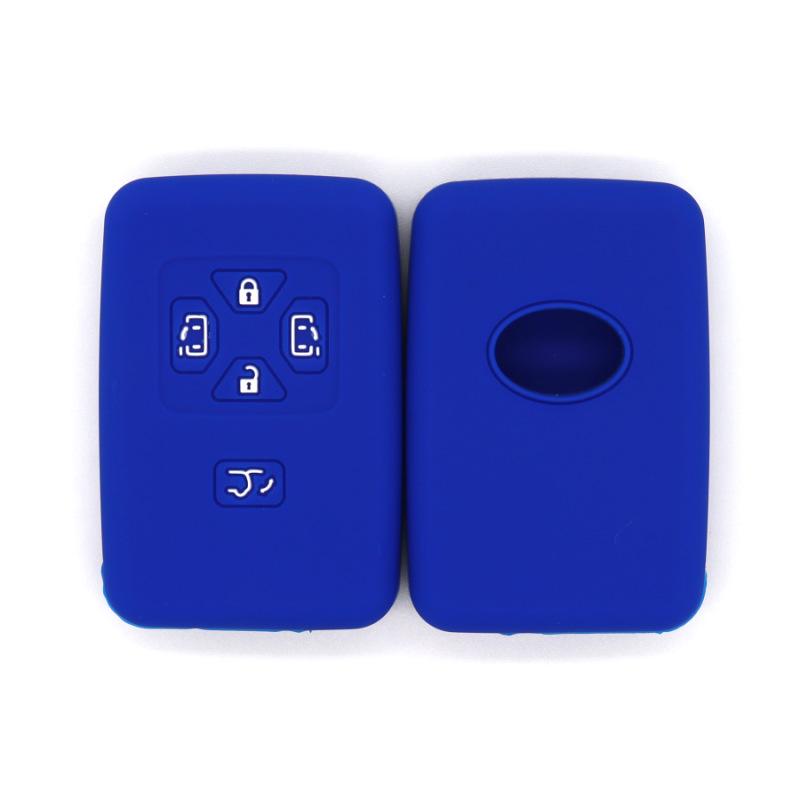 

High-quality shockproof key cover, suitable for Alpha Toyota Previa silicone car key bag, intelligent 5-key темно-синього кольору