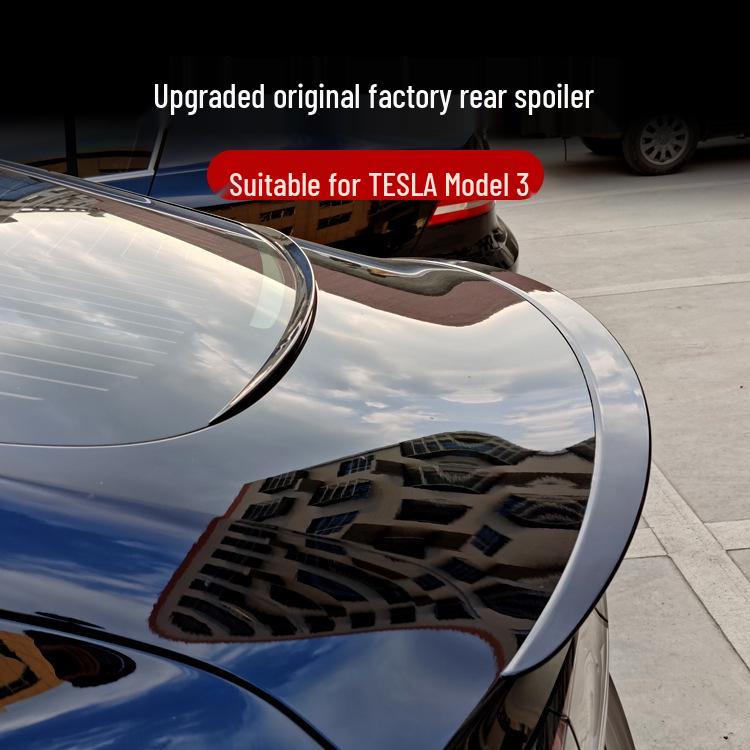Tesla Model 3 Rear Spoiler Upgrade: Solid, No-Drill, Non-Destructive Wind Deflector