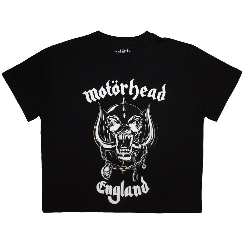 Motorhead Ladies Crop Top England Black OFFICIAL NEW S