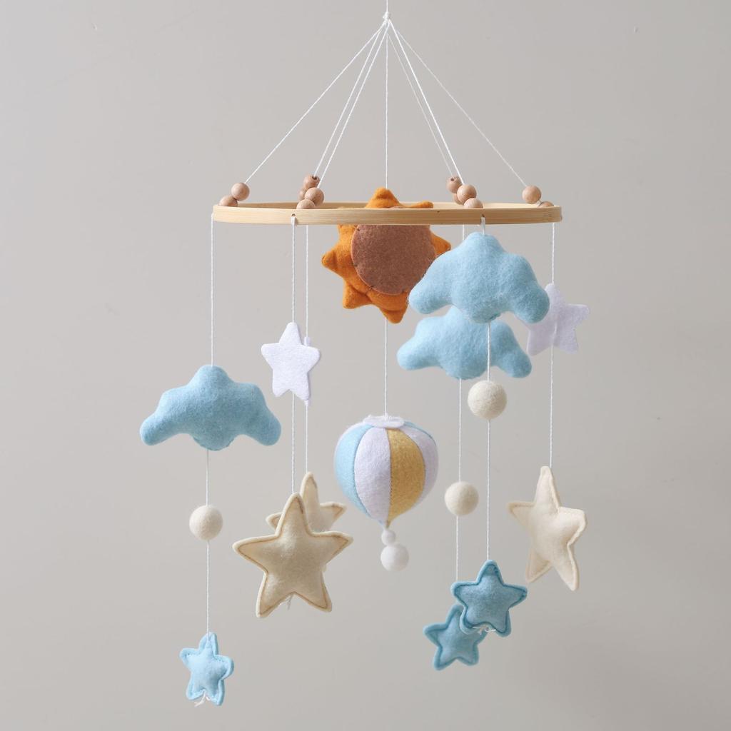 Giostrina da Lettino per Bambini Simpatico Aeroplano Farfalla Sonagli per Bambini Culla Camera da Letto Decorazione da Appendere Rotazione Musicale Giocattoli per la Prima Infanzia