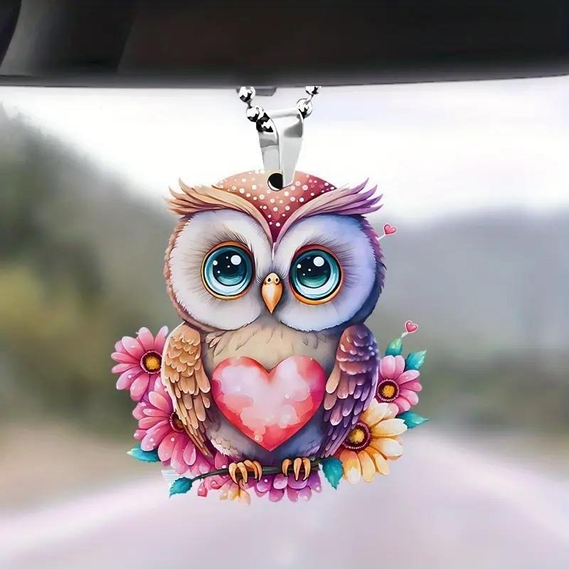 

Charming Acrylic Cartoon Woodpecker Car Accessories For Decoration Interior 1