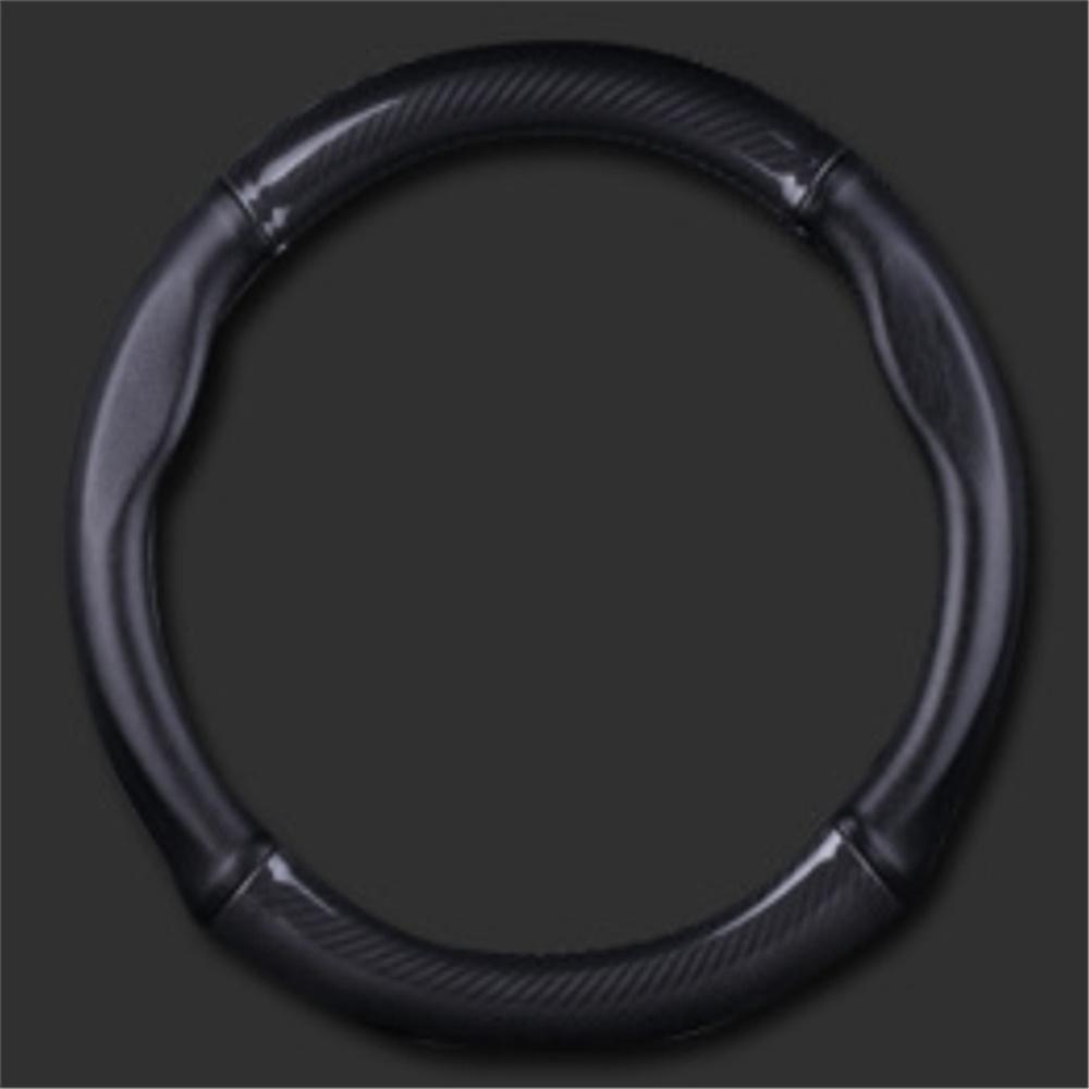 1Pcs Carbon Fiber Steering Wheel Cover Black