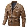 New leather jacket, men's leather jacket, casual jacket for trendy, slim-fit, handsome youth for autumn and winter