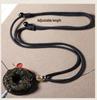 Natural Obsidian Double Pixiu Safety Buckle Pendant - Golden Obsidian Crystal Charm