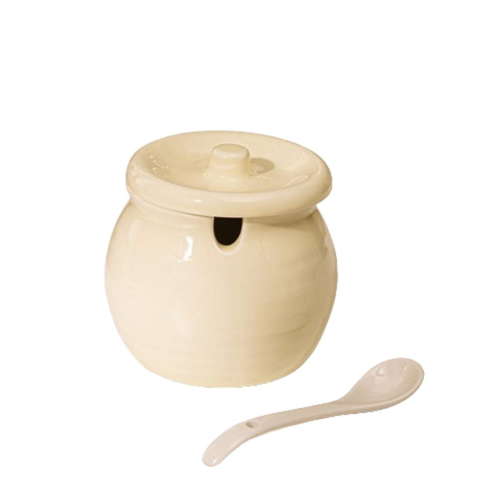 Dustproof Ceramic Lard Jar Large Capacity Condiment Container 3Size Spice Jars Salt/Sugar