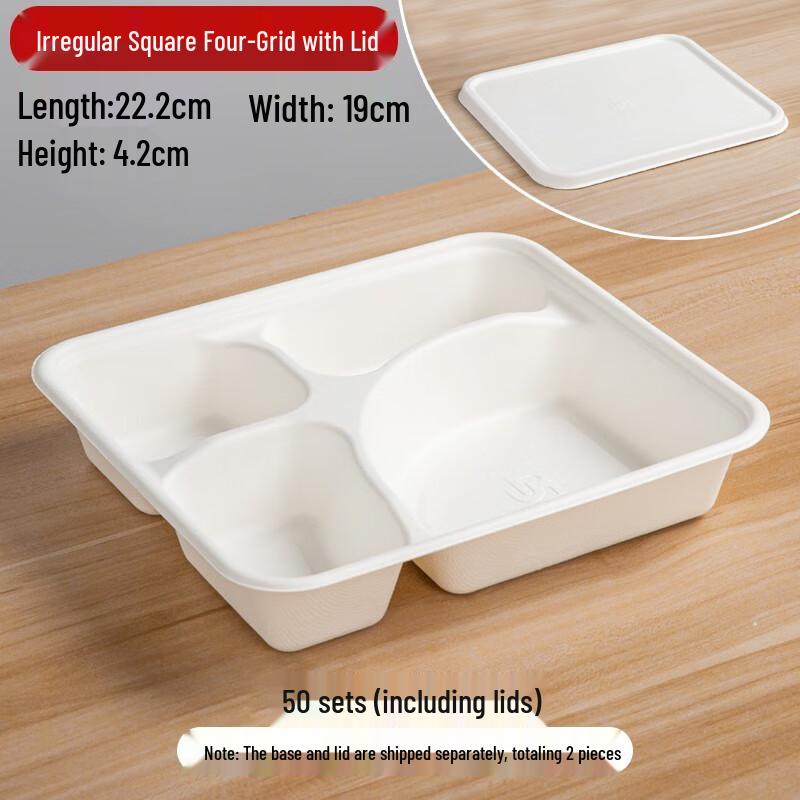 MOLUONA Disposable Transparent Plastic Meal Box