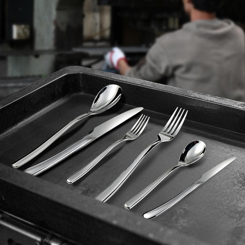 304 Stainless Steel Tableware French Knife, Fork and Spoon Set Hotel Western Food Thickened Steak Knife, Fork and Spoon
