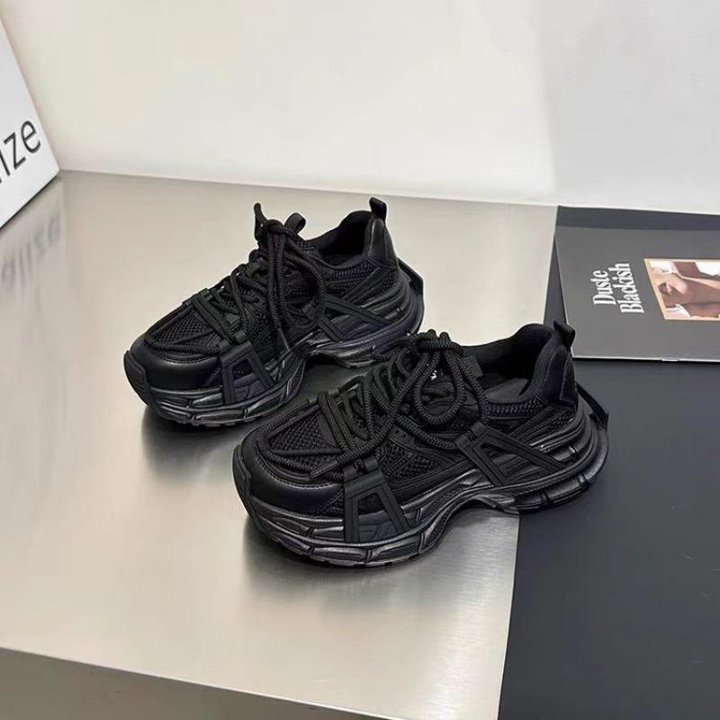 2024 Fashion New Women's Thick-soled Round-Toe Mesh Lightweight Anti-Slip Breathable Casual and Comfortable Women's Sports Shoes