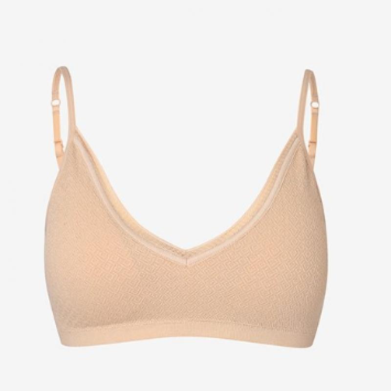 2nd Skin Seamless Jacquard Pattern Lace Bralette 2 Colors Dfwsu1200