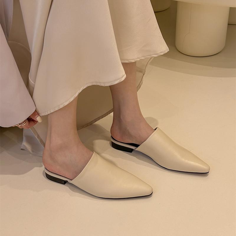 Fashion Bailamos 2025 Brand New Flats Lady Sandals Slippers Slip On Pointed Toe Women Mules Outdoor Slipper Shoes Woman Slides Mujer