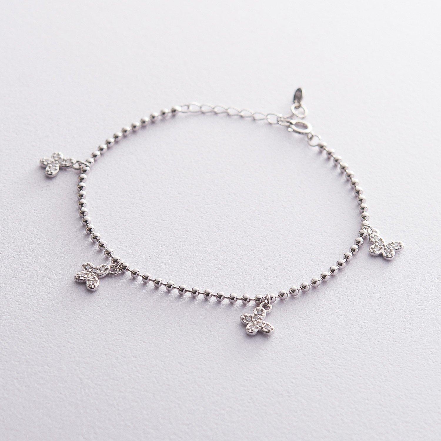 

Срібні сережки-підвіски з фіанітами Oniks 18 cm срібний