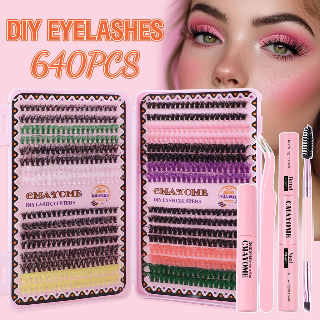 Color D Song Single Cluster False Eyelash Set 8-16Mmdiy Segmented Grafting Thick Eyelashes