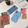 Mandala Painting For iPhone 11 12 13 14 15 16 17 Pro Max Plus 13 Mini Silicone Soft Transparent Back