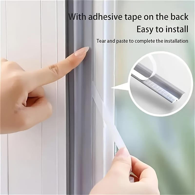 Self-Adhesive Window & Door Weatherproof Seal Strip - Windproof, Dustproof, Rainproof, Noise Reducing Durable Plastic Door & Window Insulation Tape
