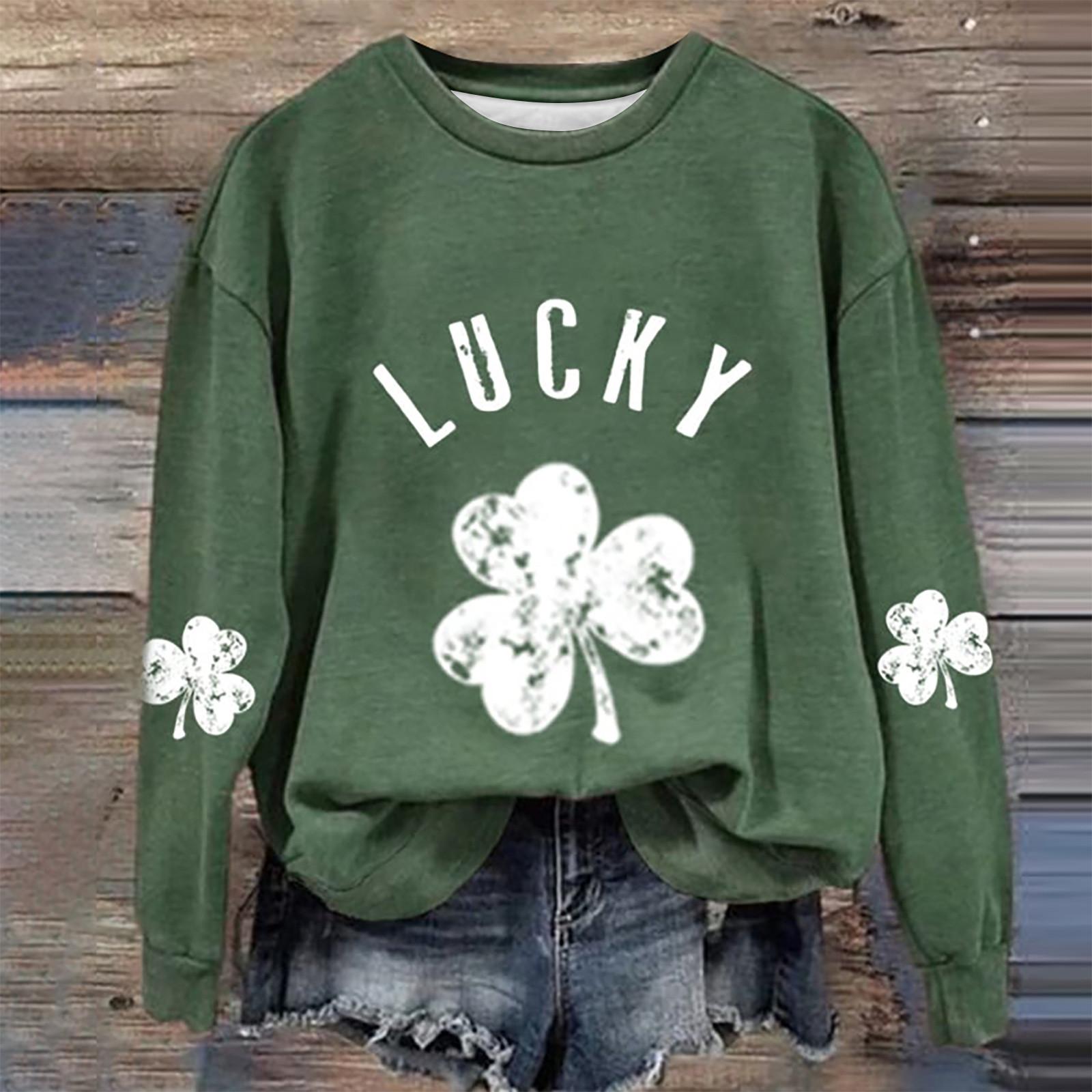 

Женский повседневный свободный топ с круглым вырезом и длинными рукавами с рождественским принтом L