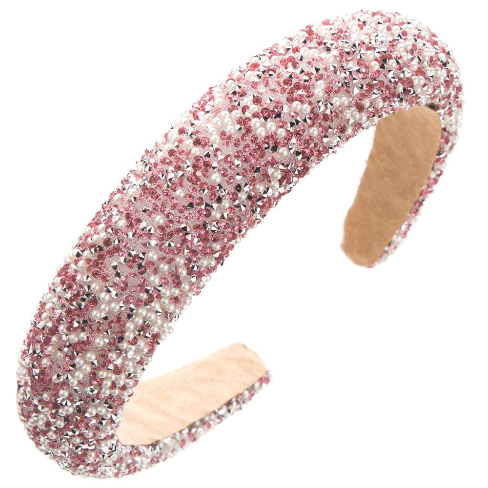 Luxury Sponge European American Style Girls' Daily Party Fashion Glitter Crystal Rhinestone Headband Hair Accessory Fine Women's