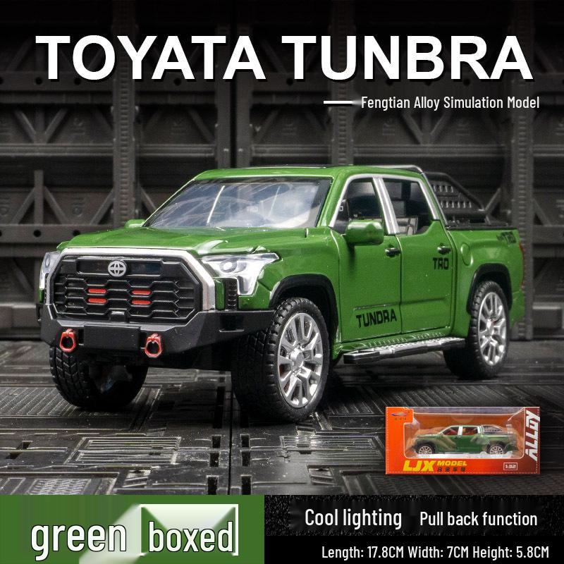 

Jinche JCJ-32112 Модель пикапа Toyota Tundra для бездорожья: Инерционный механизм, Звук и Свет, Открывающиеся двери.
