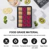 6/15 Grid Big Square Ice Cube Trays Flexible Silicone Ice Cube Molds with Lid Stackable Ice Cube Maker for Freezer Containers