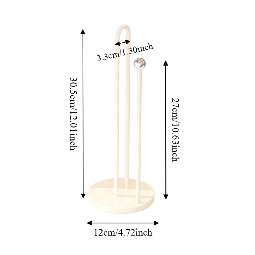 Stable Base Paper Towel Holder Non-slip Easy to Tear Vertical Napkin Dispenser Multifunctional Space Saving