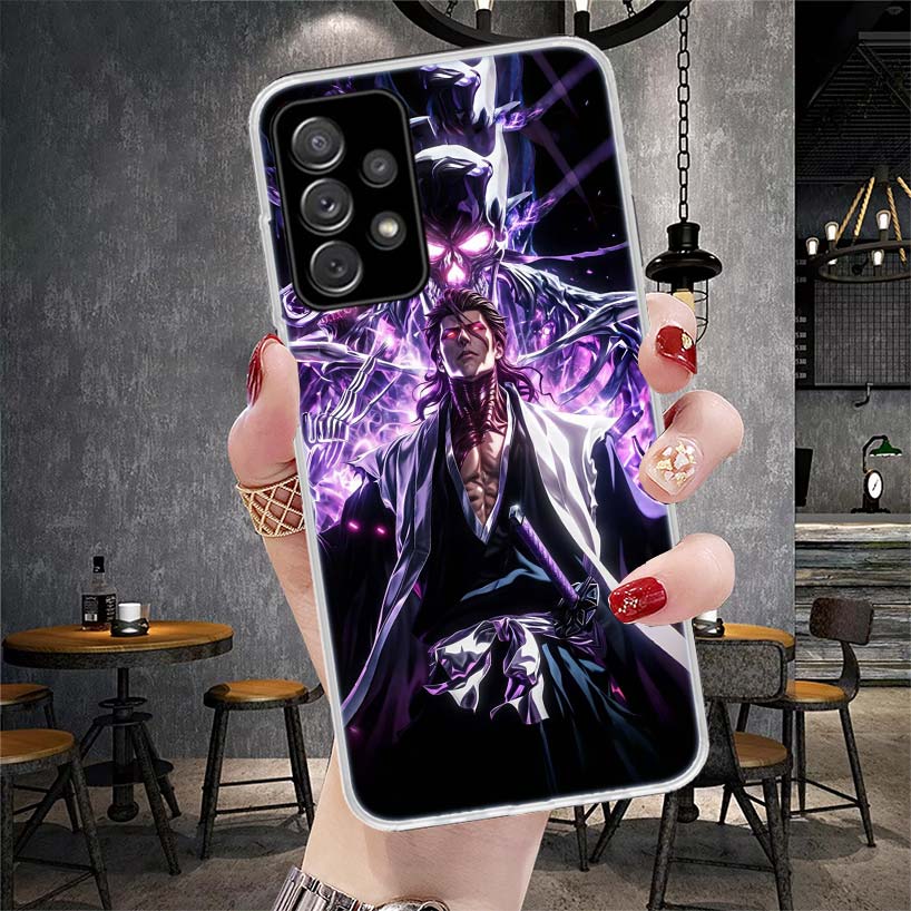 

Айзен Соуске Bleach Мягкий чехол для телефона для Samsung Galaxy A12 A22 A32 A52 A72 A02S A51 A50S A71 A70 A31 A20S Note 20 Ultra S10 A10 Samsung S10 Plus