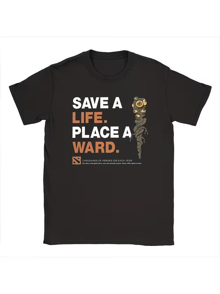 Dota 2 Ward Art Men'S Gaming T-Shirt - Help Save Lives by Placing a Ward Graphic Tee