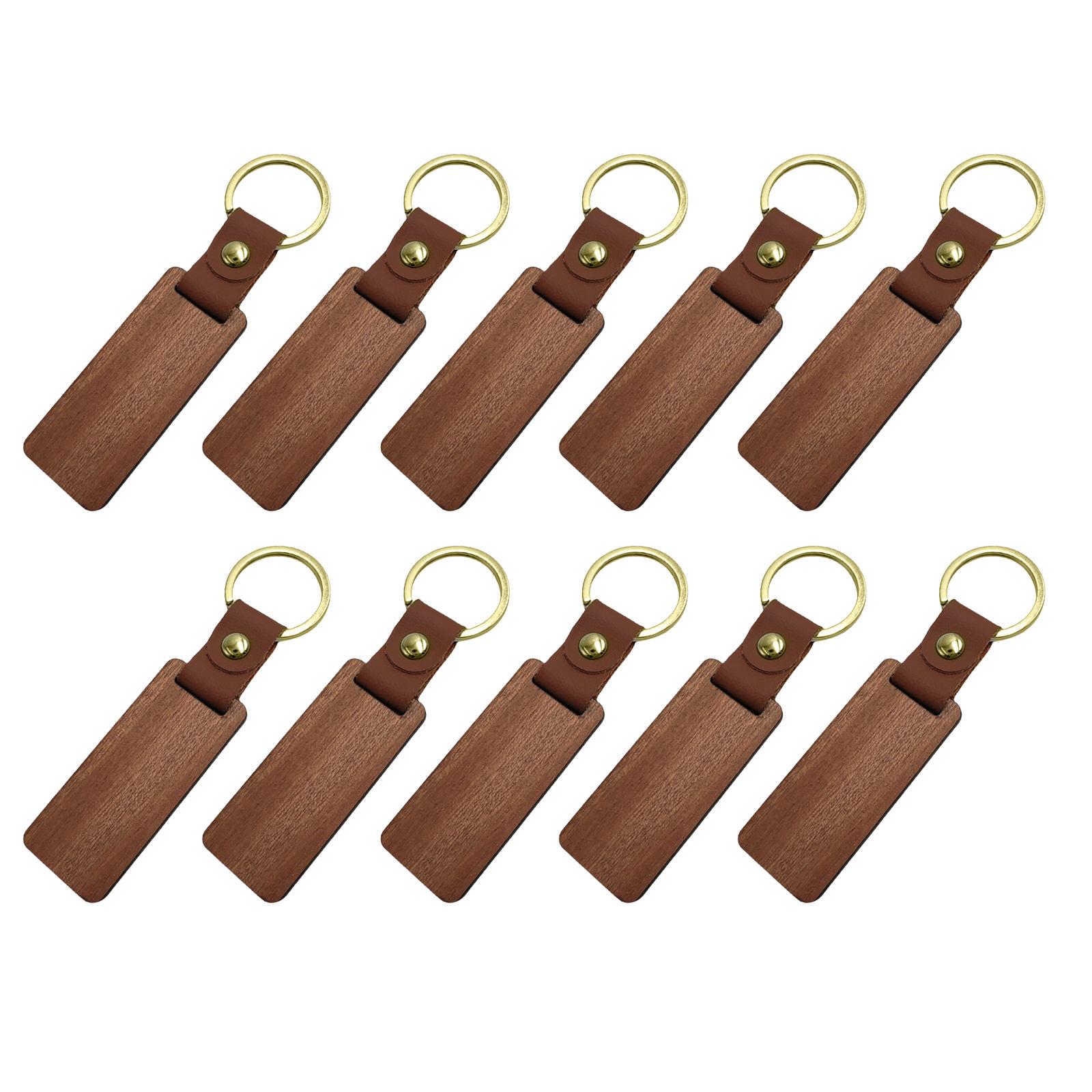 

10Pcs Blank Wooden Keychains Accessories Unfinished Rectangle Wood Plaque for DIY Crafts and Laser Engraving 1 разноцветный
