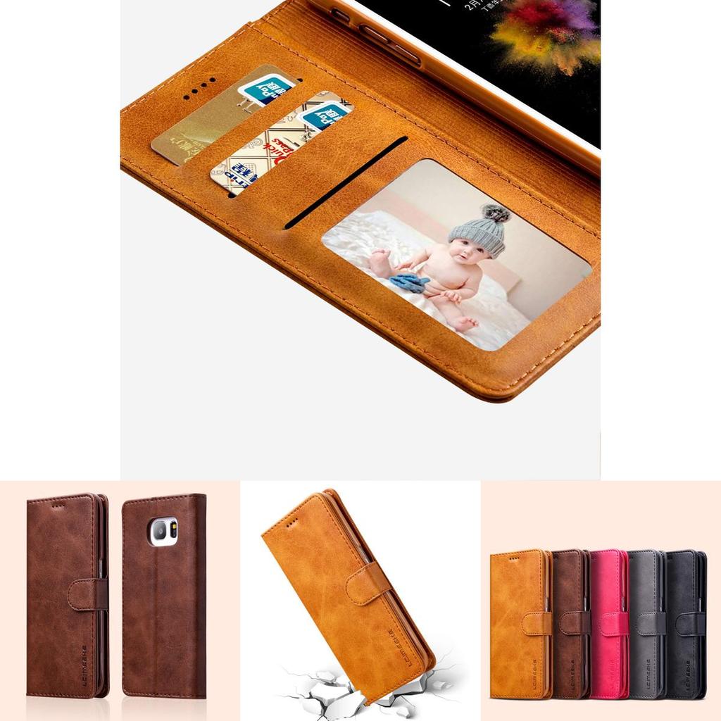 For X Iphone 6s 7 8 Plus Slim Flip Magnetic Leather Case Card Wallet Cover Stand