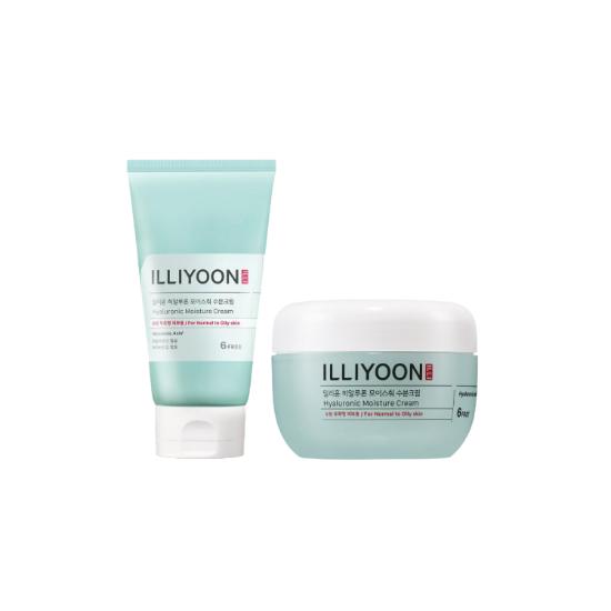 ILLIYOON Hyaluronic Moisture Cream Intensive Hydrating All-Season Set 100ml x2