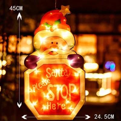 LED Christmas Decoration Suction Cup Light, Santa Claus Snowman Shaped Light, Christmas Shop Window Decoration, Home Decoration