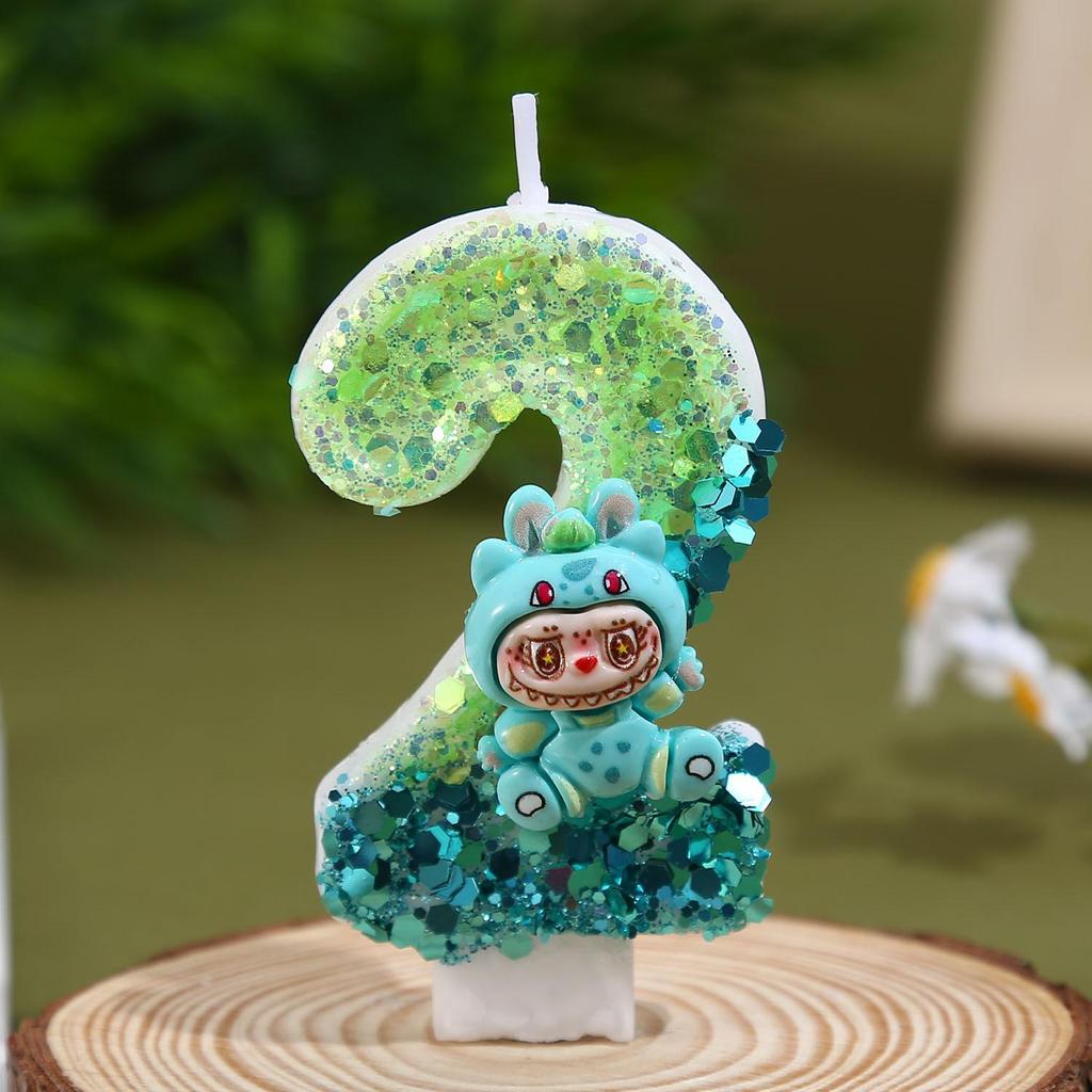 Trendy Cartoon Birthday Number Candles for Party Cake Decoration