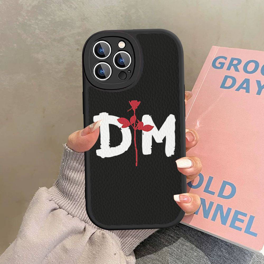 D-Depeche Mode Rock-ES Band Phone Case Hard Leather For IPhone 16 15 14 13 12 Mini 11 14 Pro Max Xs X Xr 7 8 Plus Fundas