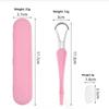 Tongue Scraper Cleaner For Adult Kid,2 In 1 Silicone Tongue Brush And Stainless Steel Tongue Scrapers For Fresh Breath Dental