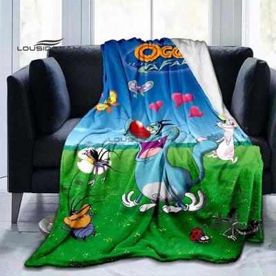 Oggy Et Les Cafards Cute Blanket Classic Cartoon Throw Blanket Birthday Christmas Gift Bedroom Sofa Travel Camping Warm Blanket