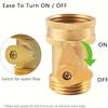 2pcs/set Brass Garden Hose Nozzle - Durable Metal Lawn & Car Sprinkler With Standard Us Thread Connector