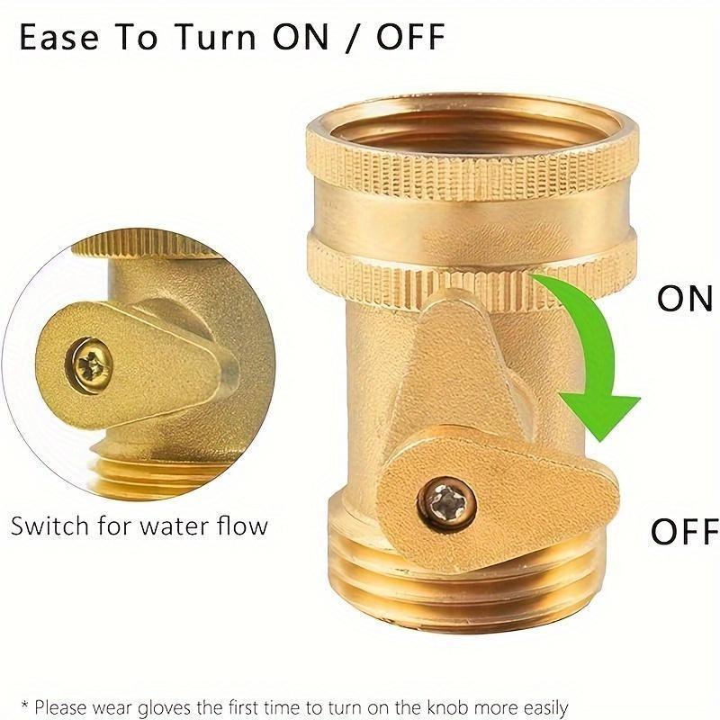 2pcs/set Brass Garden Hose Nozzle - Durable Metal Lawn & Car Sprinkler With Standard Us Thread Connector