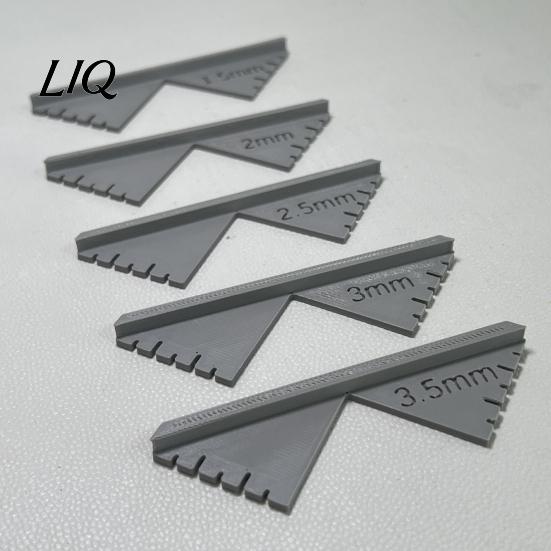 Gabarits de coupe pour reliure à angle droit 5 pièces/ensemble Gabarits d'angle, Outils de reliure, Guides en carton de 1,5 mm 2 mm, Règles de mesure en plastique de 2,5 mm 3 mm 3,5 mm