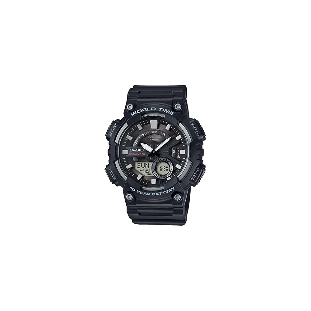 Casio Collection AEQ-110W-1AJH Men s Black Watch Analog Quartz Water Resistant