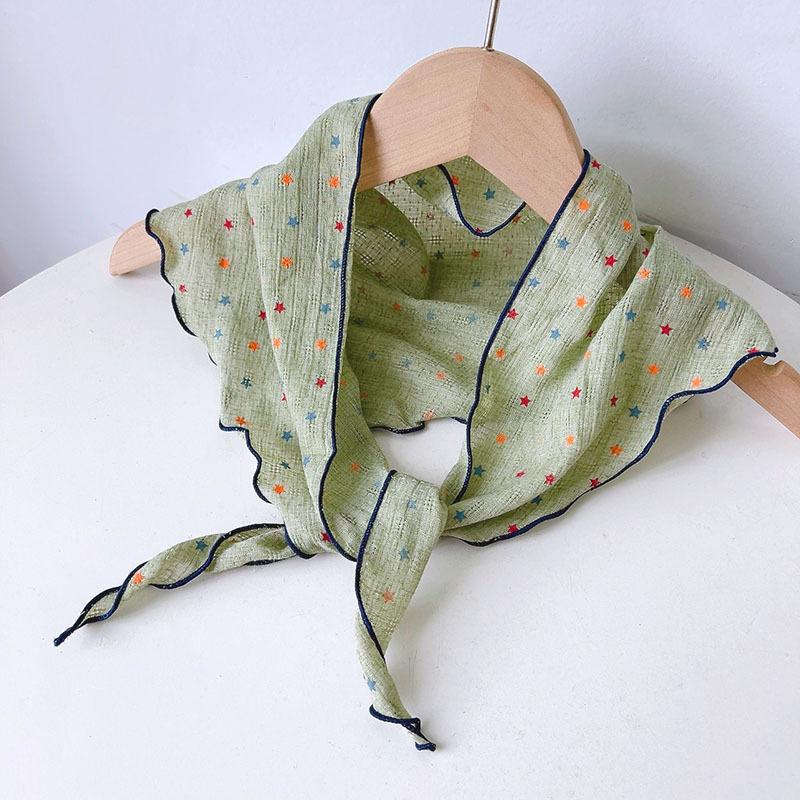 Summer New Triangle Soft Neck Protection Scarf Children's Cute Small Scarf Parent-child Small Scarves