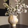 Keramikvase Handgefertigt Steinguttopf Blumenvase Blumenarrangement Zubehör Retro Blumentopf Heimdeko Zubehör