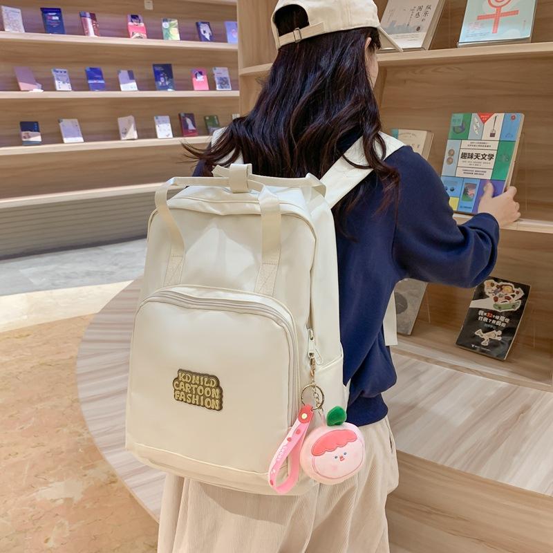 Compra Mochila para estudiantes Mochila pequena de viaje para mujer Mochila de color solido alta calidad mejores precios entrega gratuita Joom