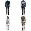 Stretchy Robot Armor Print Halloween Cosplay Jumpsuit Bodysuit Costume