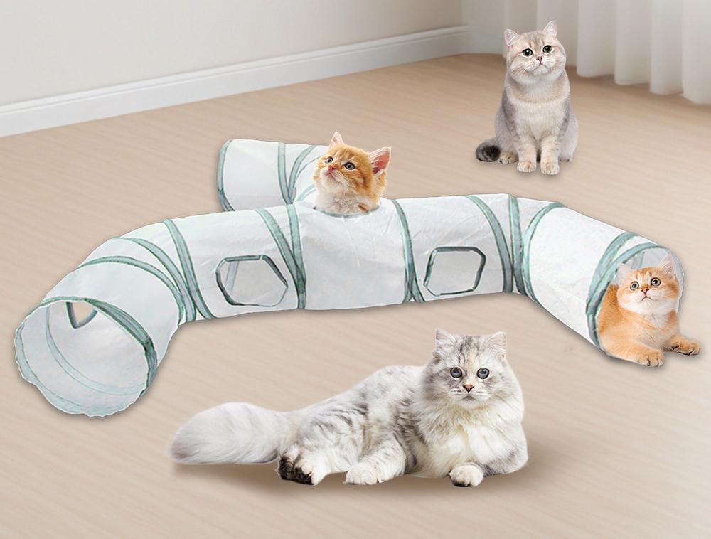 Neuer grauer Wasserhahn Tunnel Spielkanal Spielzeug Haustierbedarf für Katzen Chinchillas