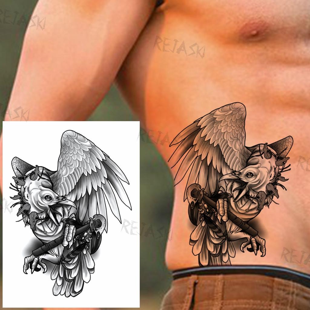 Faux tatouage autocollant réaliste avec ailes de monstre et patte, pour  hommes et femmes, Halloween, Lion, tigre, aigle, tatouages \u200b\u200btemporaires,  pâte lavable acheter à prix bas — livraison gratuite, avis réels avec, image size:1024x1024