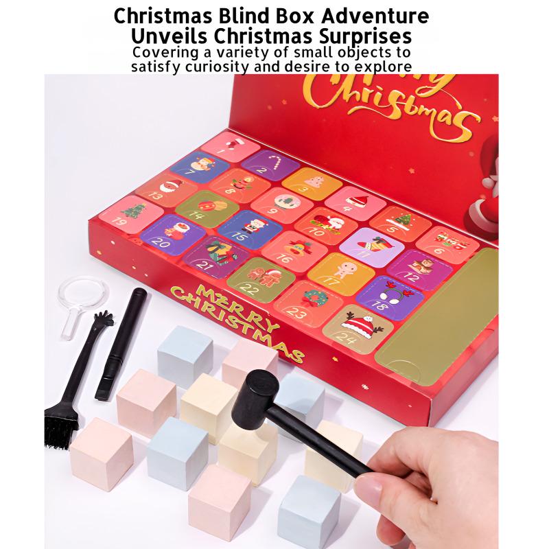 Natural Crystal Rough Gemstone Mining Children's Christmas Advent Calendar Set